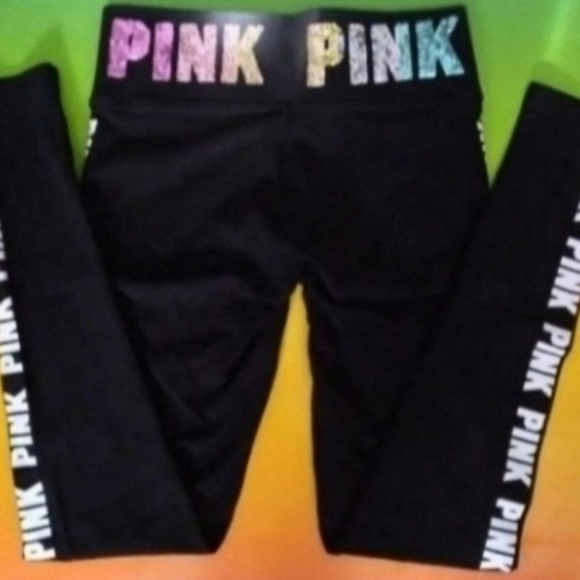 PINK Victoria's Secret Pants - VS PINK bling leggings X-small like new
